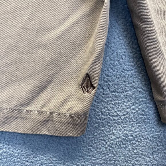 Volcom Shorts Mens Size 36 Chino Cotton Blend,Pockets,Zip,Beige - Picture 11 of 13